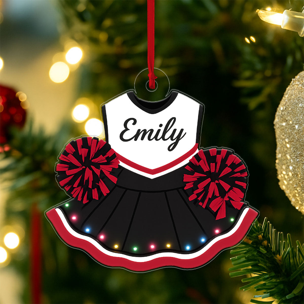 Custom Cheer Uniform Christmas Acrylic Ornament Christmas Gift