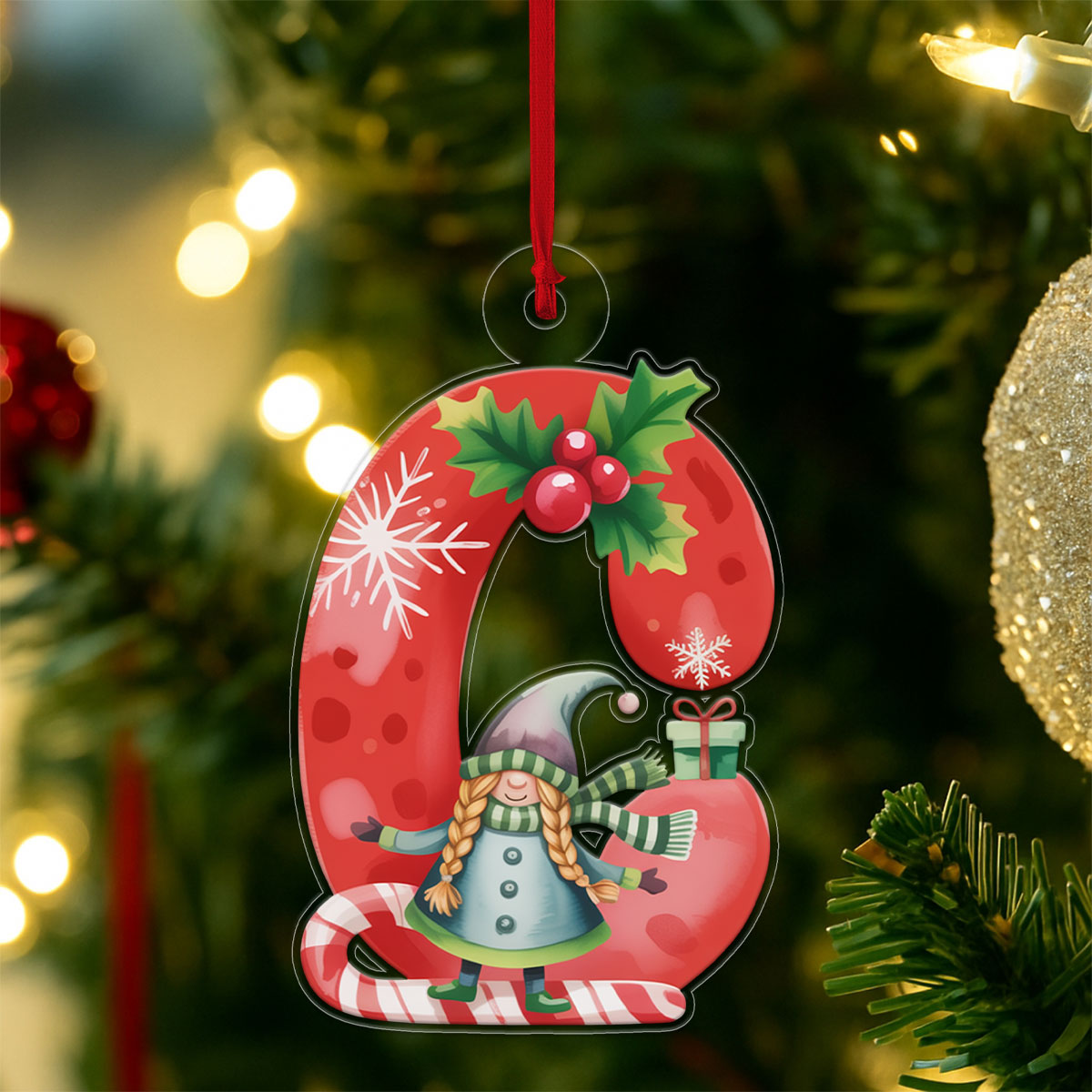 Letter C Christmas Ornaments copy Acrylic Ornament Christmas Gift