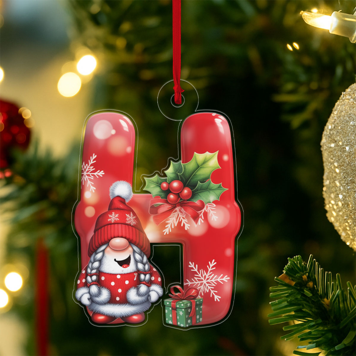 Letter H Acrylic Ornament Acrylic Ornament Christmas Gift