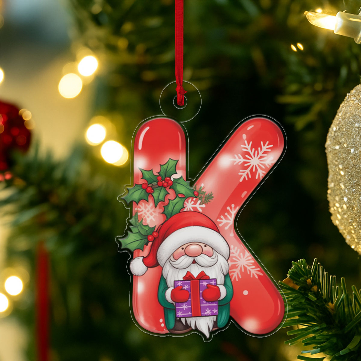 Letter K Acrylic Ornament copy Acrylic Ornament Christmas Gift