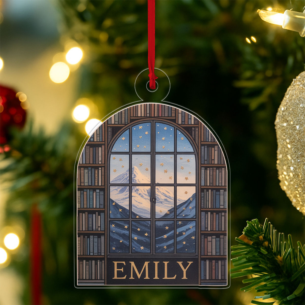 Personalized Night Court Bookshelf Acrylic Ornament Christmas Gift
