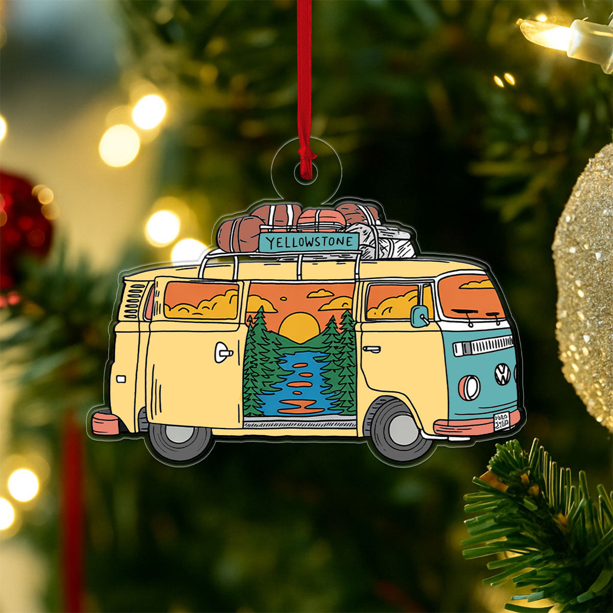 Yellowstone Road Trip Acrylic Ornament 4