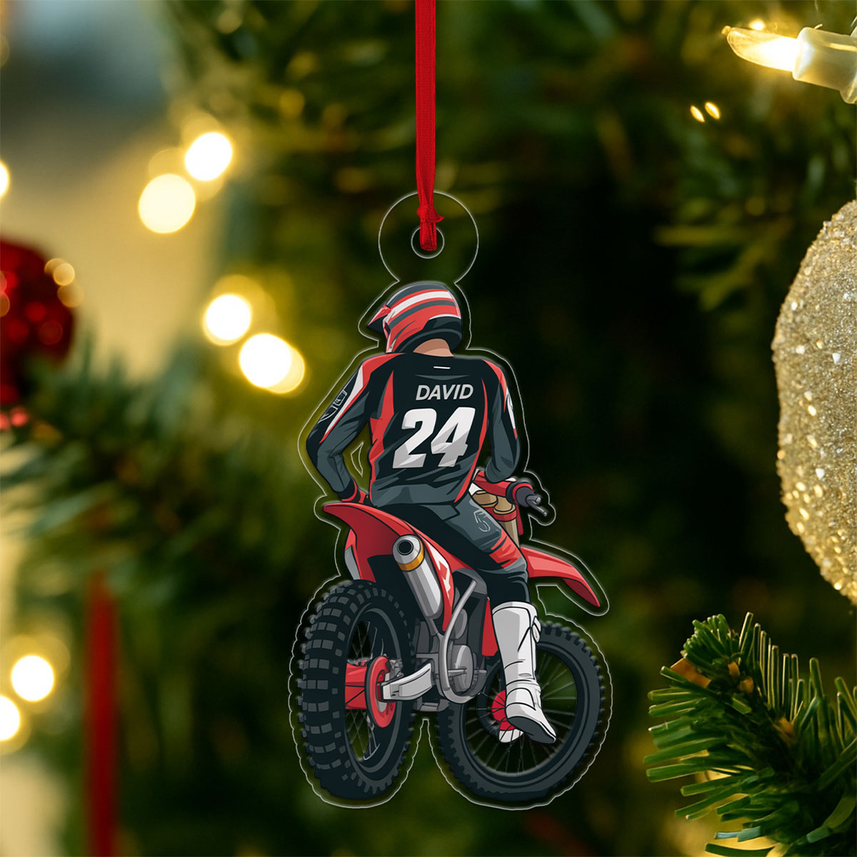personalized ornament for Biker Racer-2 Acrylic Ornament Christmas Gift