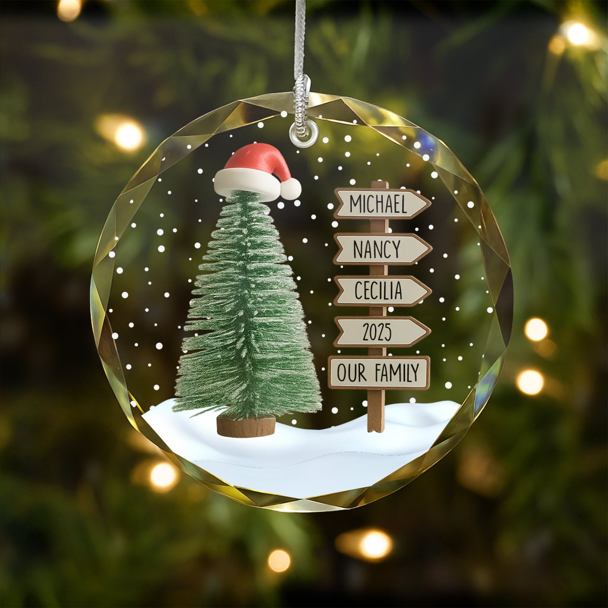 Custom Family Name pine tree