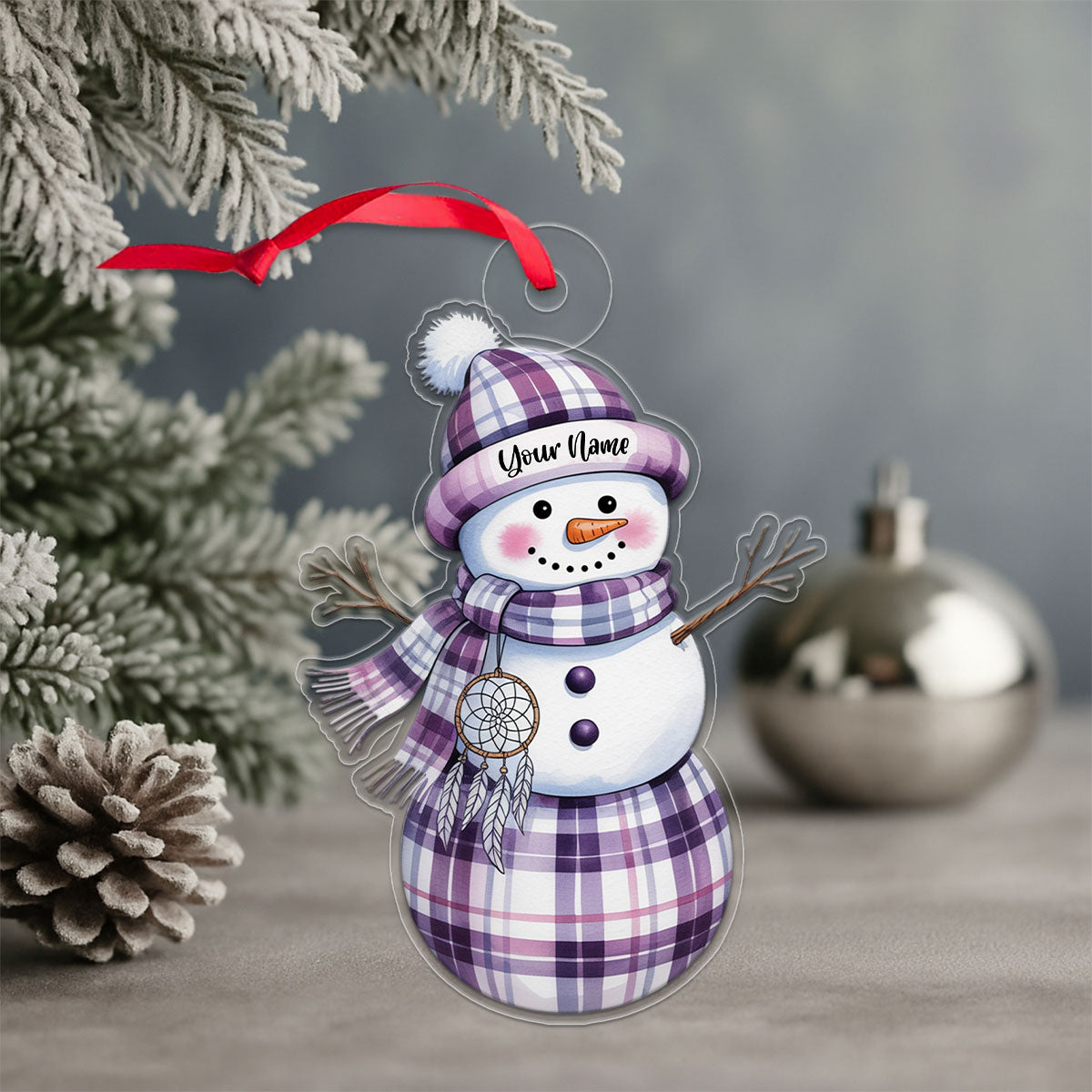 Personalized Snowman Warrior 1 Acrylic Ornament Christmas Gift