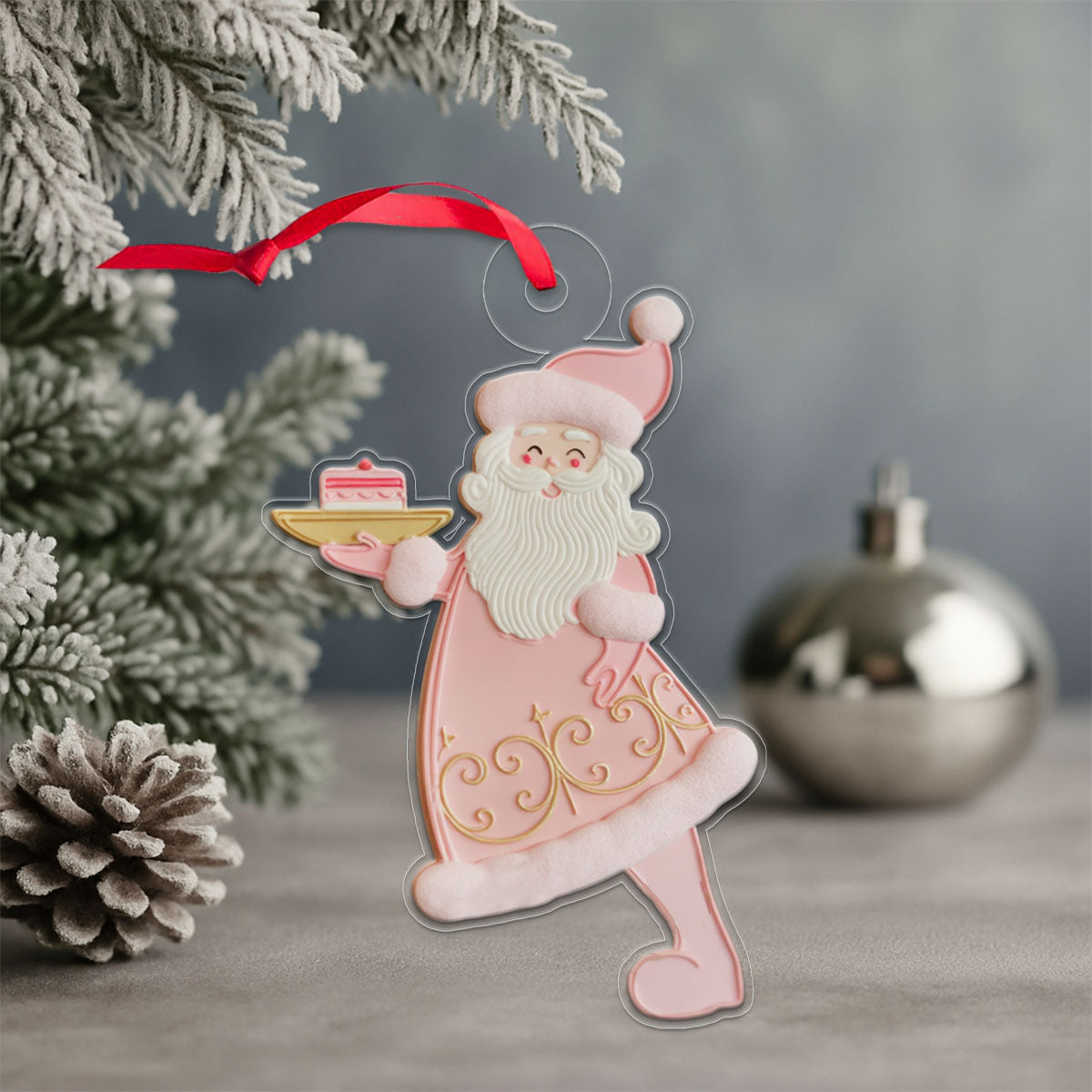 Personalized Santa Claus Macaron Acrylic Ornament Christmas Gift