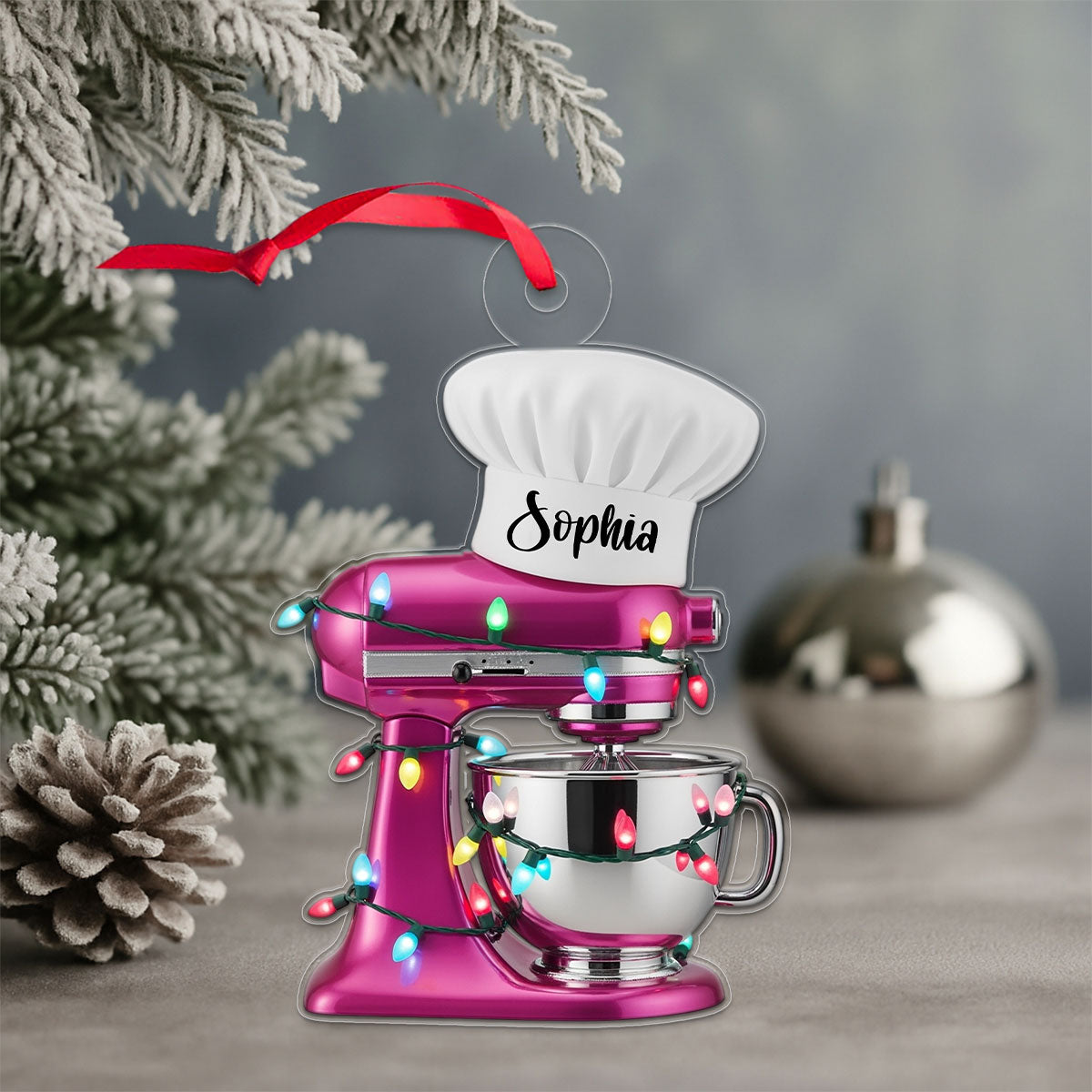Custom Name Baking Mixer Lights Christmas Acrylic Ornament Christmas Gift