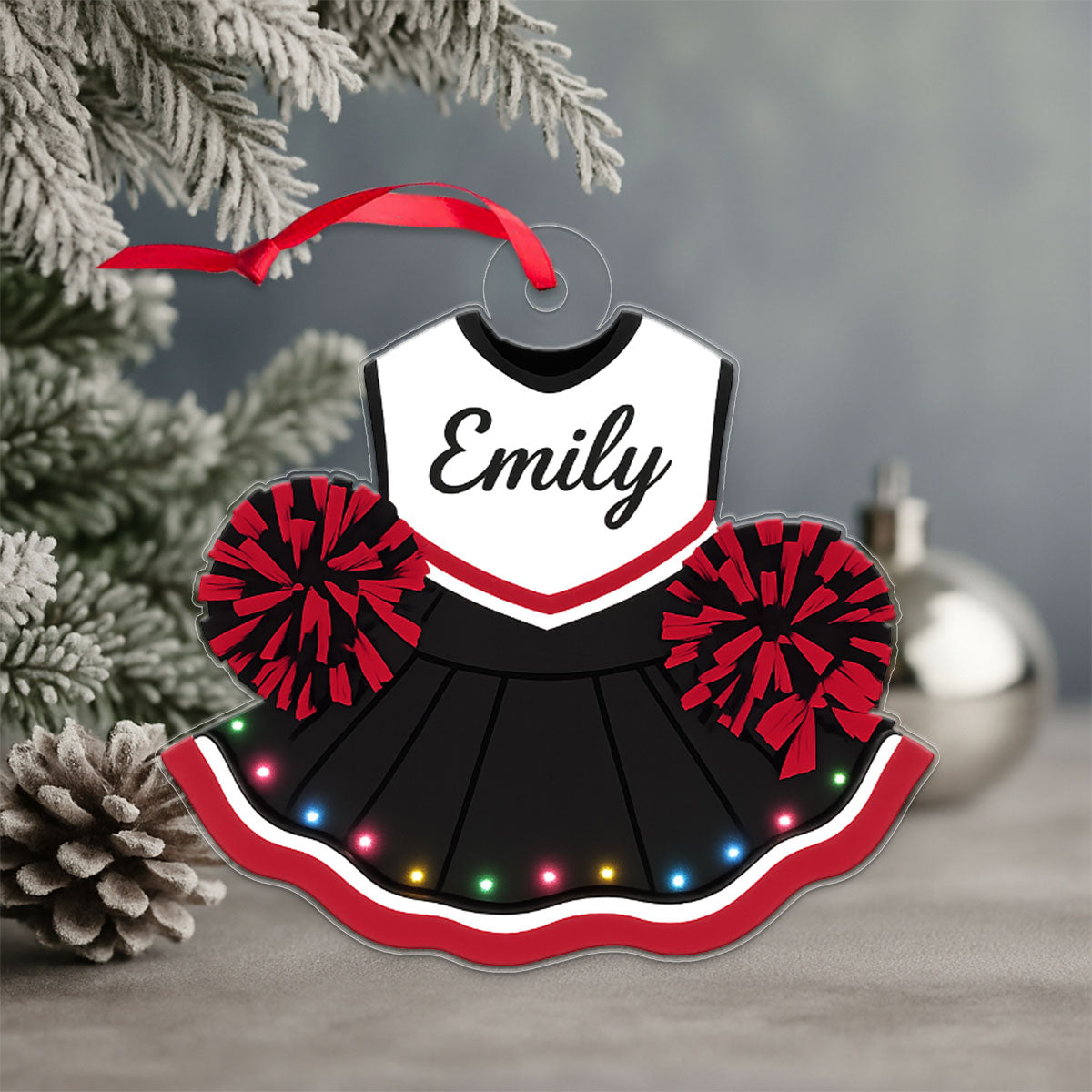 Custom Cheer Uniform Christmas Acrylic Ornament Christmas Gift