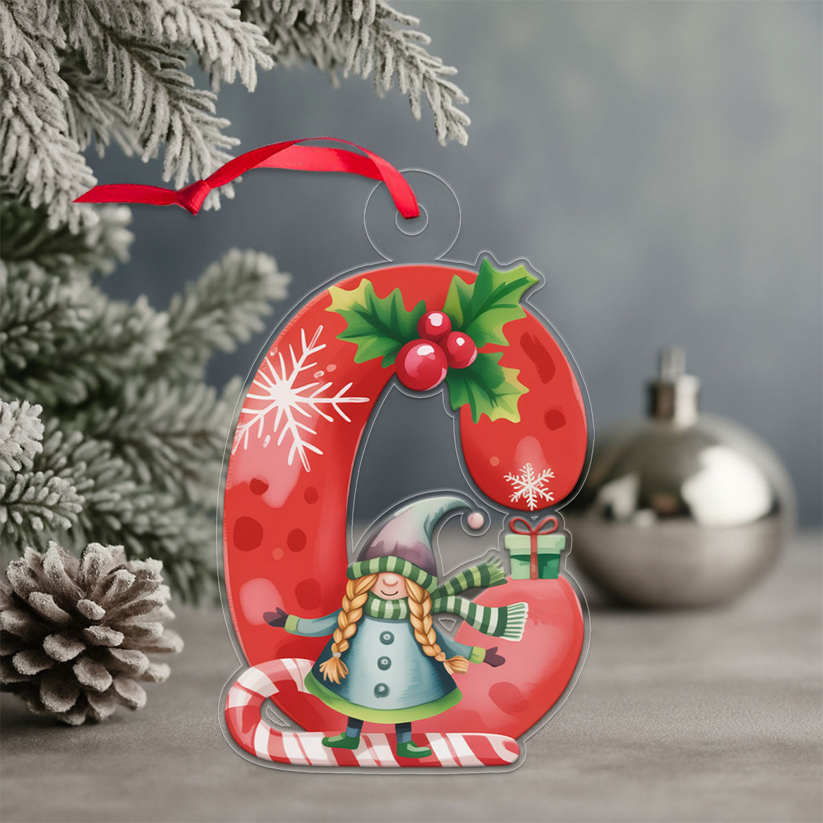 Letter C Christmas Ornaments copy Acrylic Ornament Christmas Gift