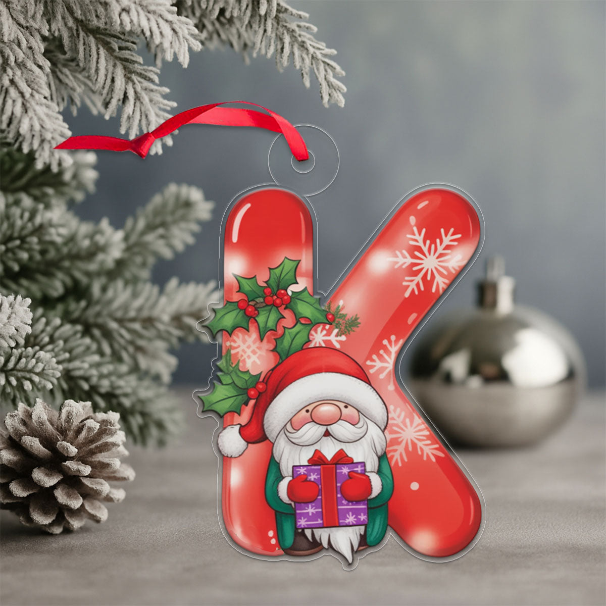 Letter K Acrylic Ornament copy Acrylic Ornament Christmas Gift