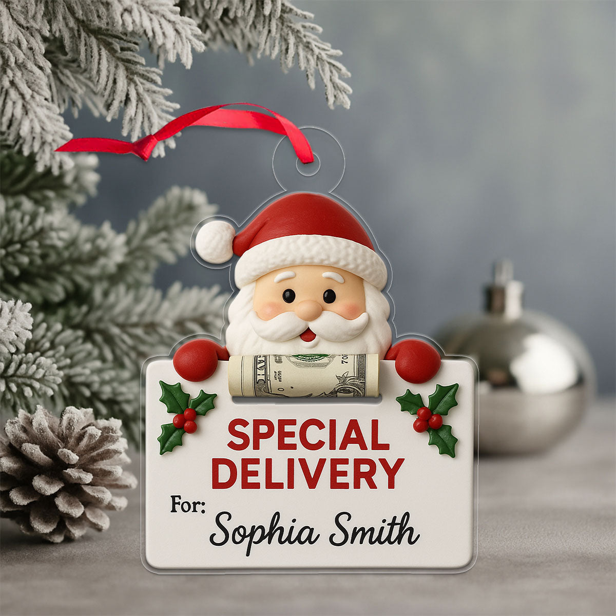 Personalized Nice List Dropout Acrylic Ornament Christmas Gift