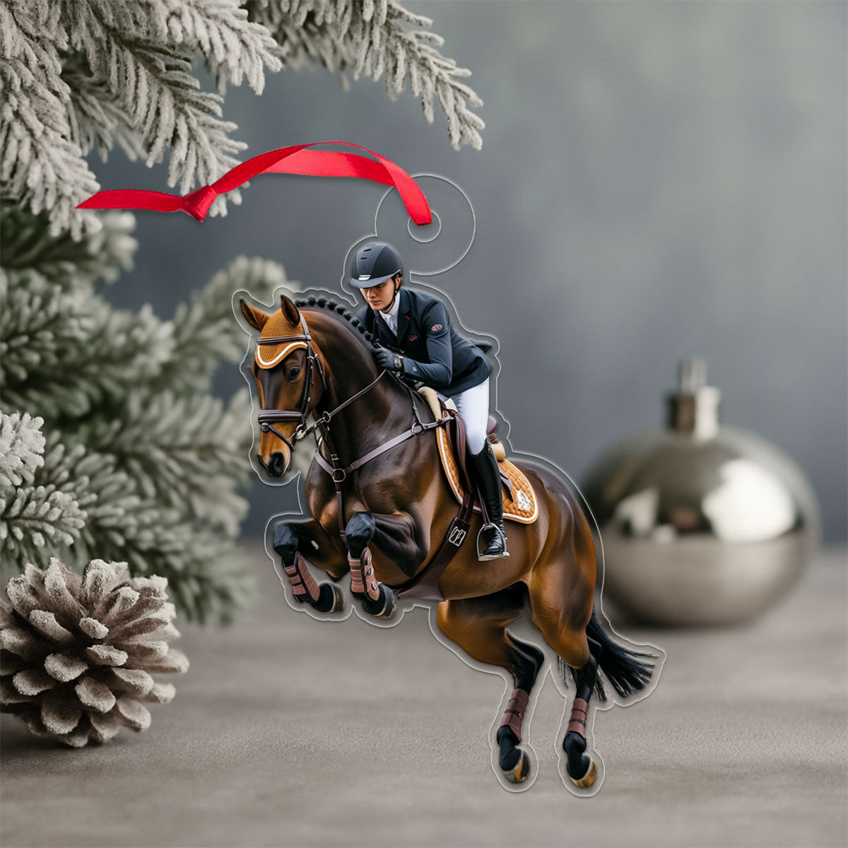 Personalized For Horse Lover 2 Acrylic Ornament Christmas Gift