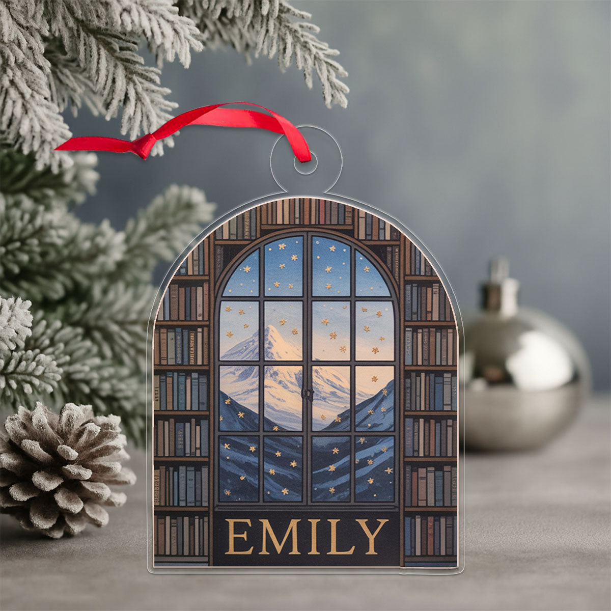 Personalized Night Court Bookshelf Acrylic Ornament Christmas Gift