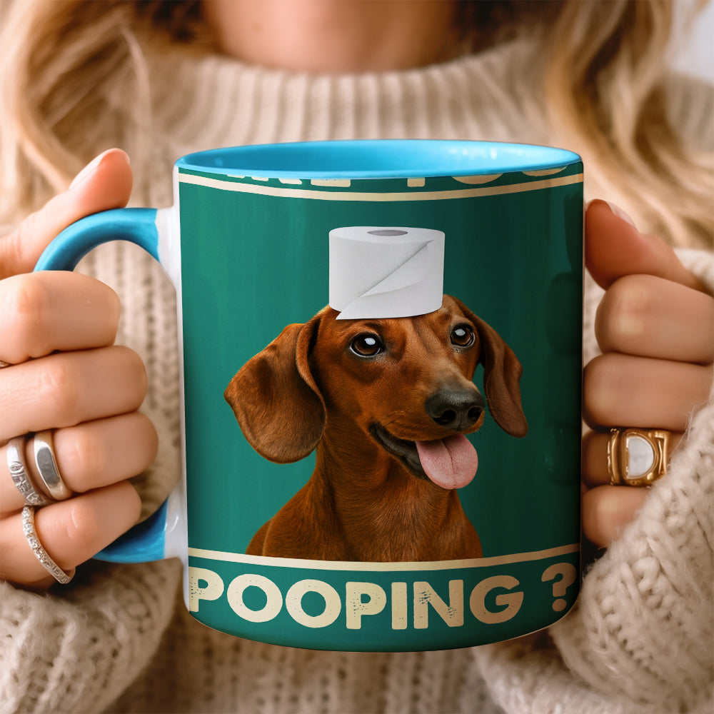 Custom Photo Funny Dog In Bathroom Mug