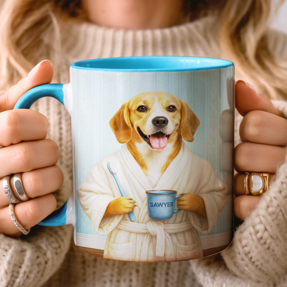 Custom Photo Dog Bathroom Mug Dog Gifts Lovers