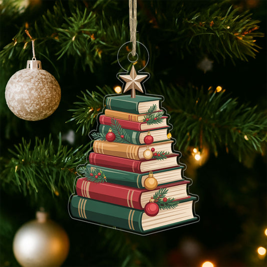 Christmas Book Tree Ornament Acrylic Ornament Christmas Gift