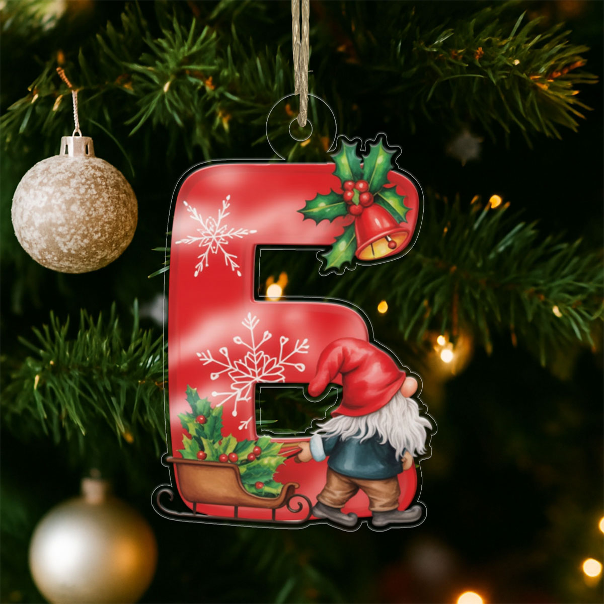 Christmas Initial Letter E Christmas Tree Acrylic Ornament Christmas Gift