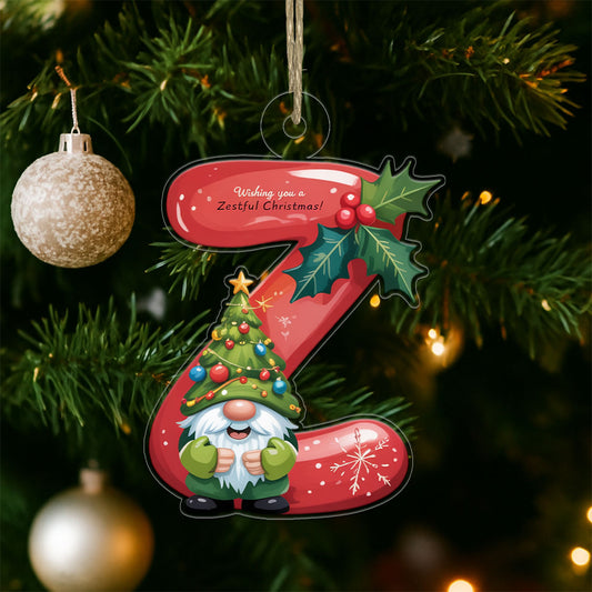 Christmas Initial Letter Z Acrylic Ornaments copy Acrylic Ornament Christmas Gift