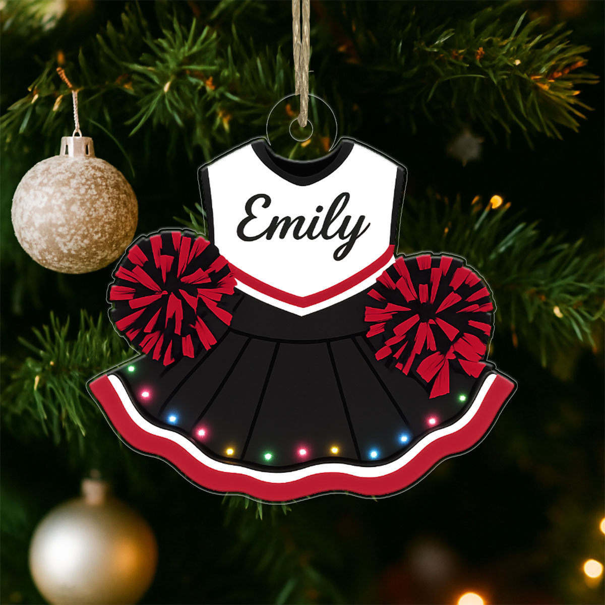 Custom Cheer Uniform Christmas Acrylic Ornament Christmas Gift