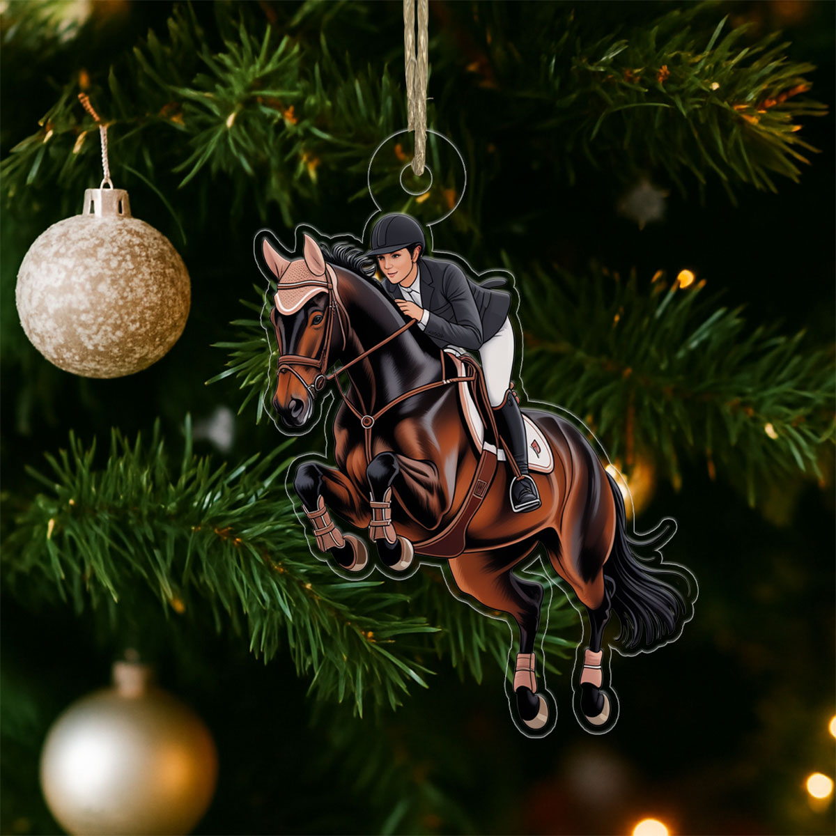 Personalized Acrylic Ornament For Horse Lover 1 Acrylic Ornament Christmas Gift