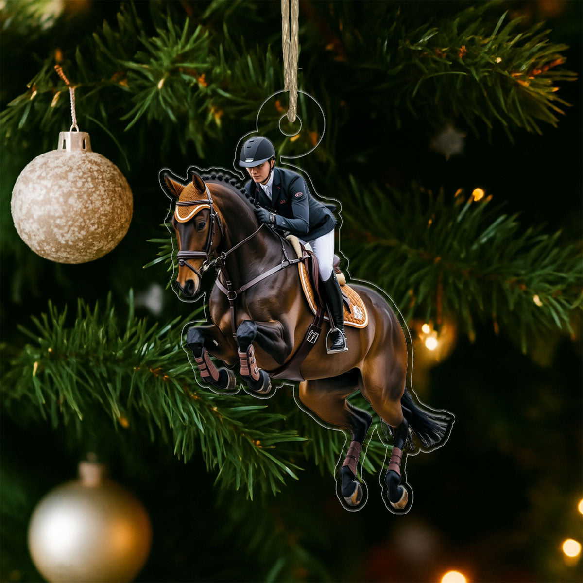 Personalized For Horse Lover 2 Acrylic Ornament Christmas Gift