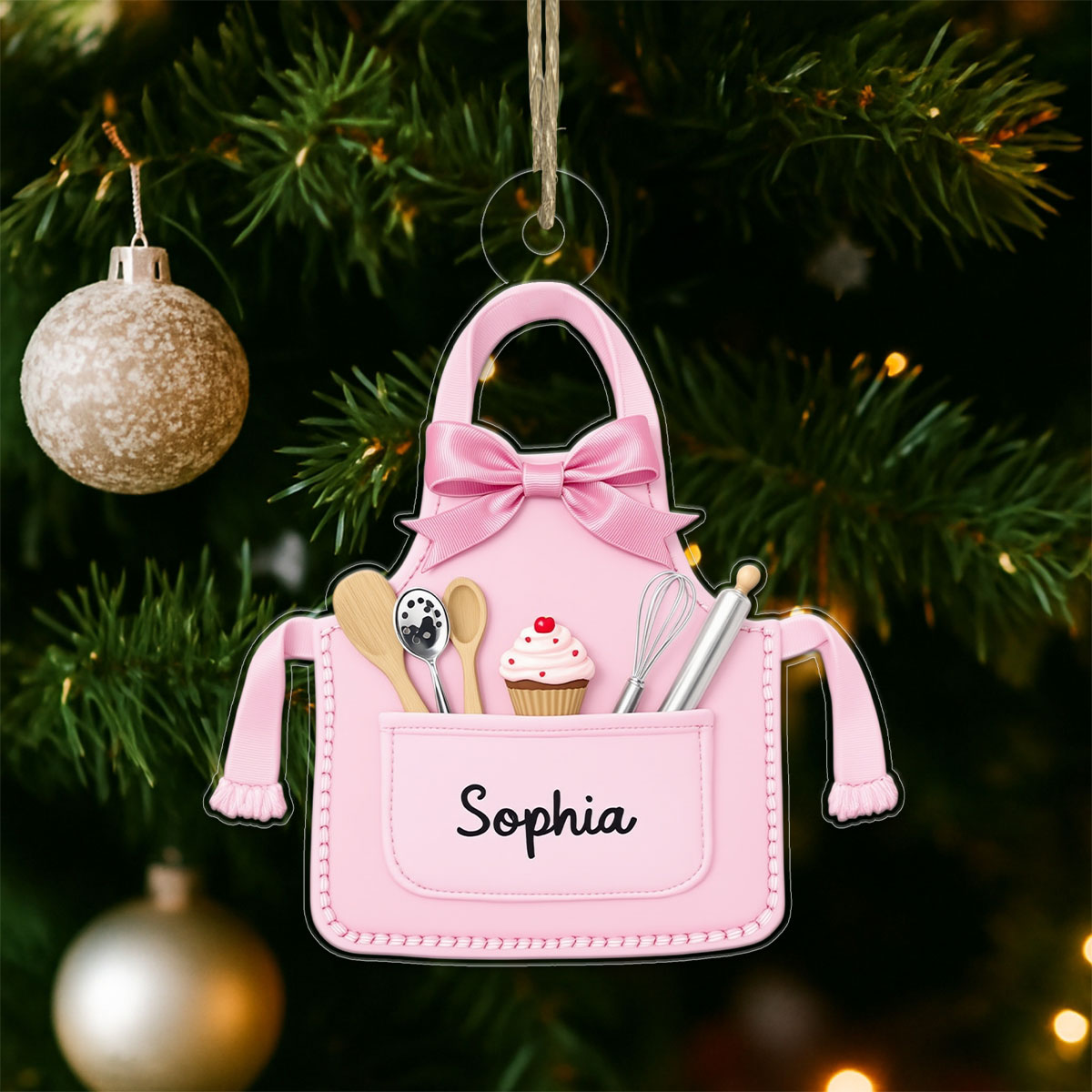 Personalized Baker Ornament, Baking Christmas Acrylic Ornament Christmas Gift