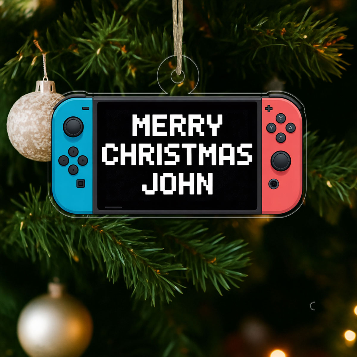 Personalized Video Game Ornament, Custom Gamer Christmas Ornament, Video Game Lover Gift, Holiday Decoration Keepsake, Unique Xmas Ornament