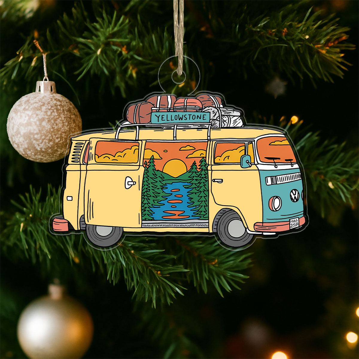 Yellowstone Road Trip Acrylic Ornament 4