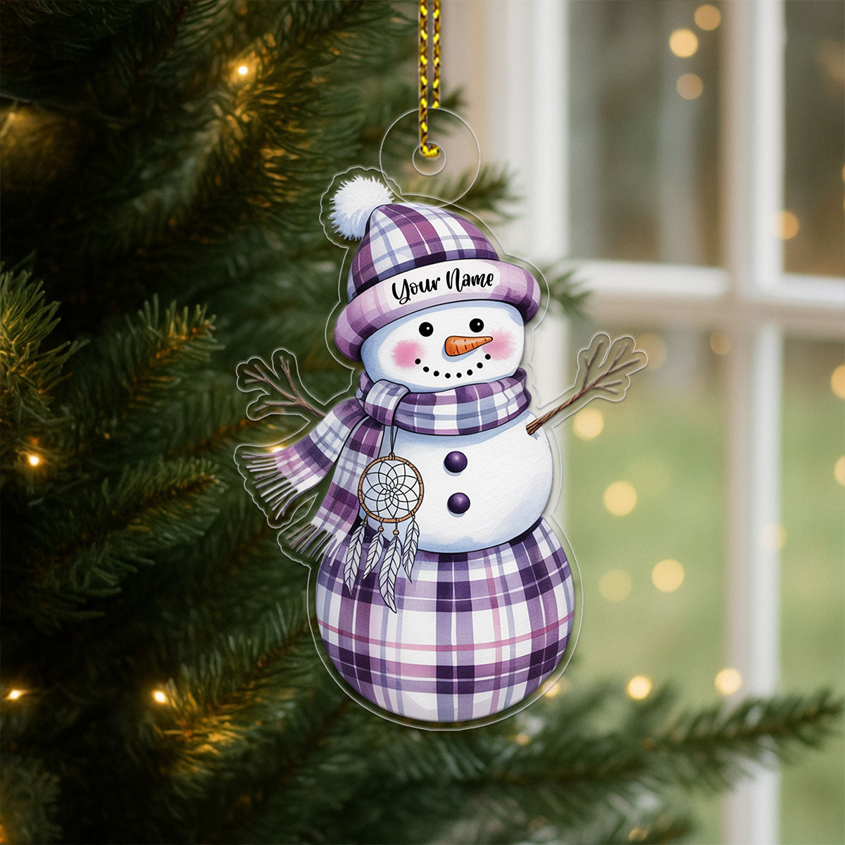 Personalized Snowman Warrior 1 Acrylic Ornament Christmas Gift