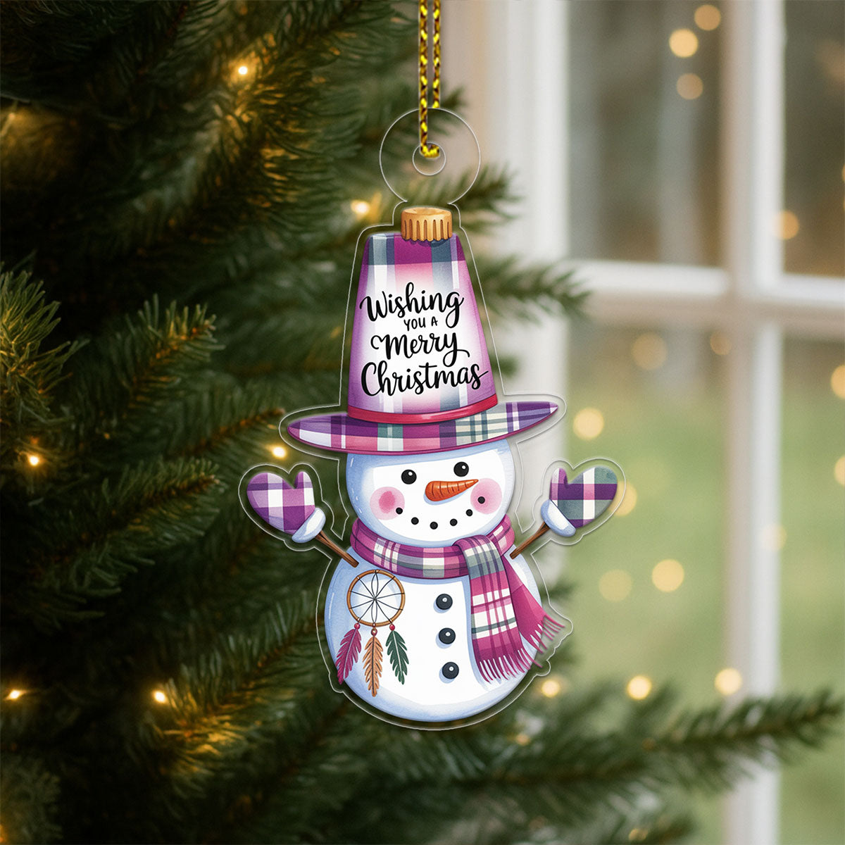 Personalized Snowman Warrior 2 Acrylic Ornament Christmas Gift