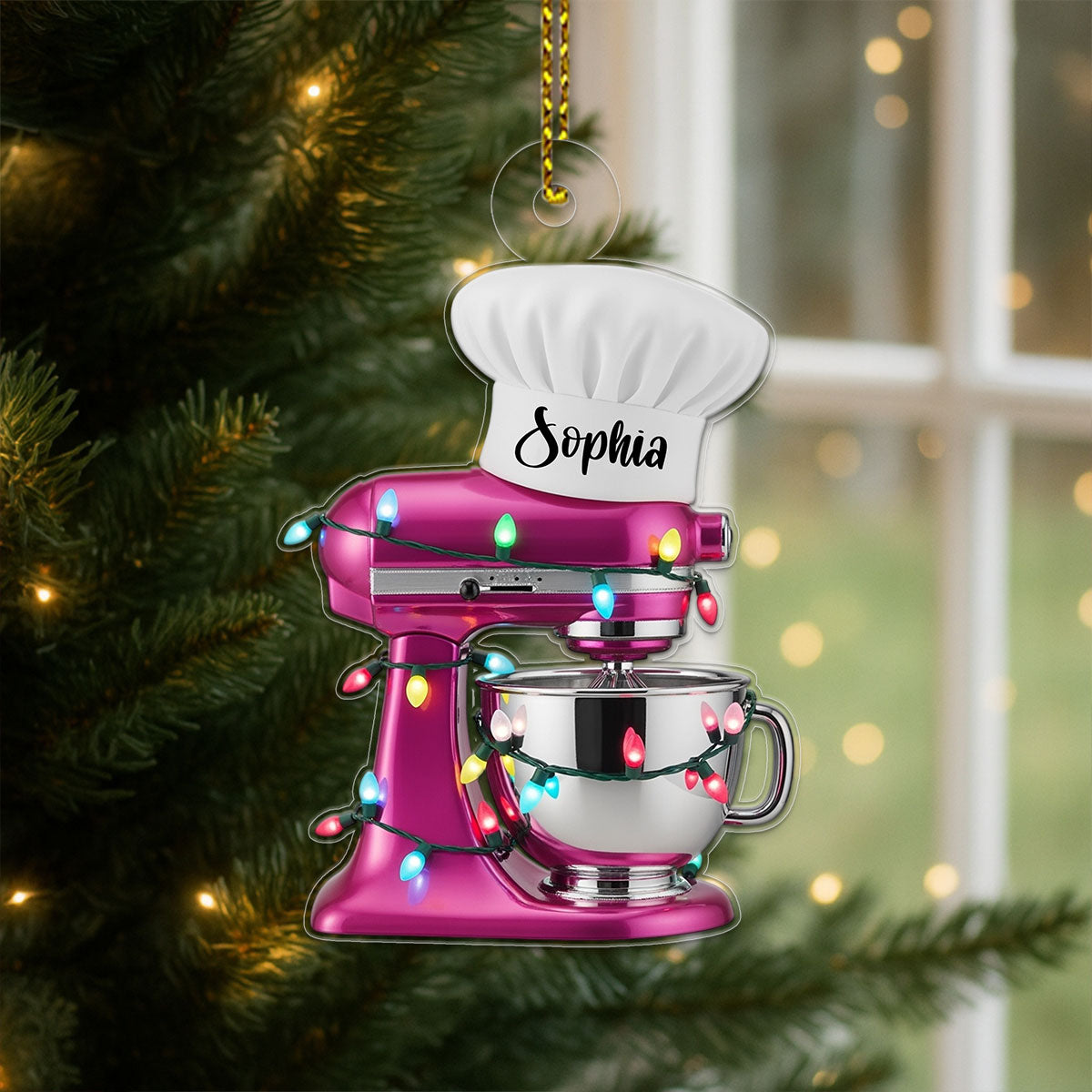 Custom Name Baking Mixer Lights Christmas Acrylic Ornament Christmas Gift