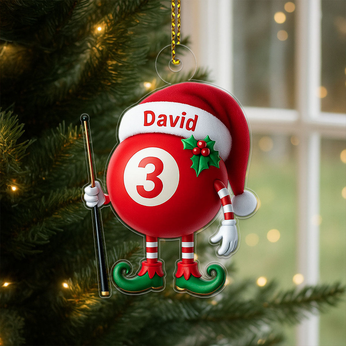 Custom Name Billiard Christmas