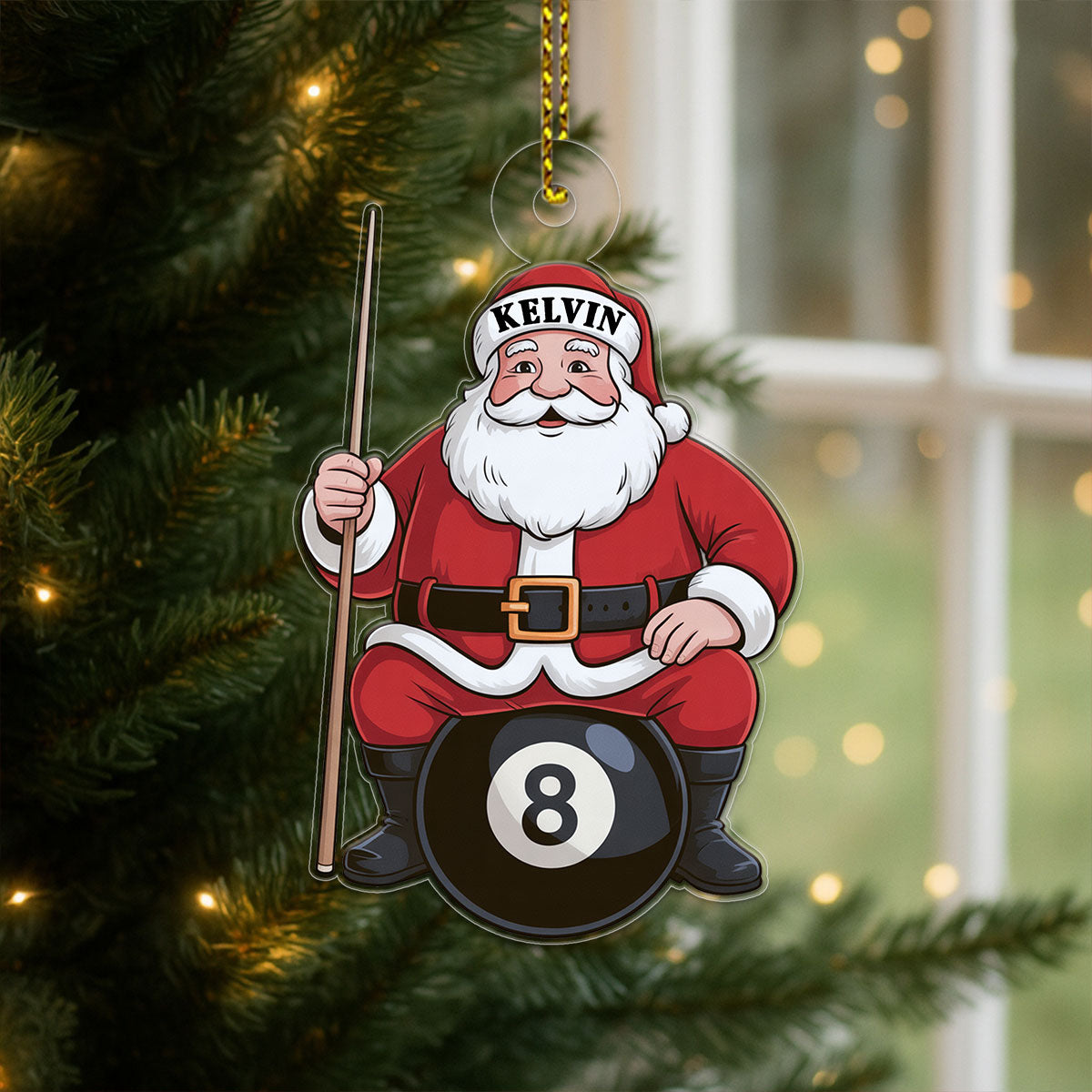 Custom Name Billiard Santa Claus