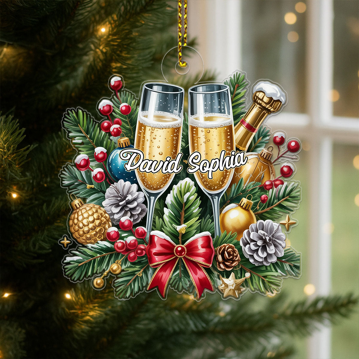 Custom Name Couple Champagne Lover