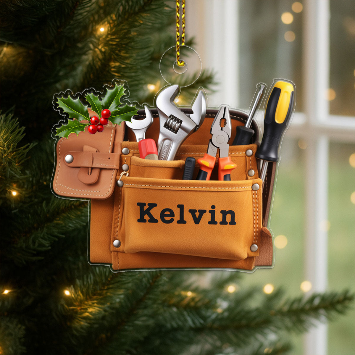 Custom Name Tools Belt Bag For Handyman Acrylic Ornament Christmas Gift