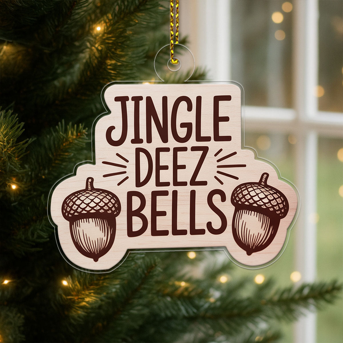 Deez Nuts Funny Ornament, Inappropriate Christmas Ornament, Naughty Adult Gag Gift, Joke Ornament, Holiday Humor Decoration