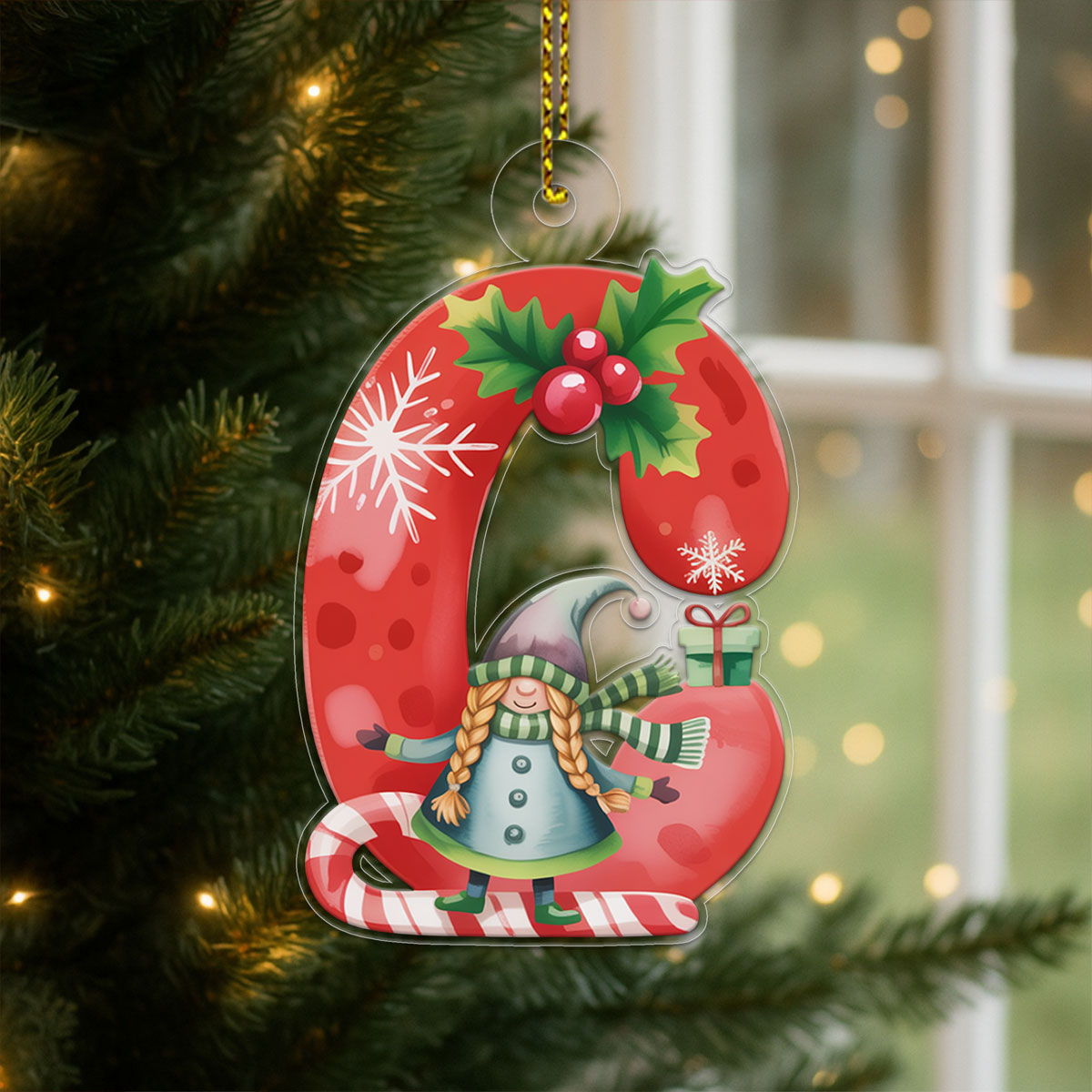 Letter C Christmas Ornaments copy Acrylic Ornament Christmas Gift