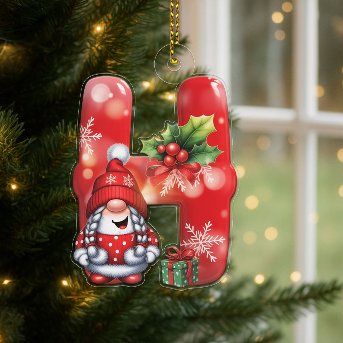 Letter H Acrylic Ornament Acrylic Ornament Christmas Gift