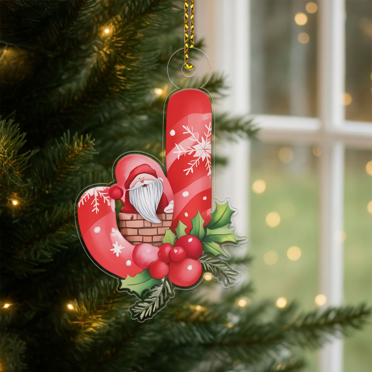 Letter J Acrylic Ornament copy Acrylic Ornament Christmas Gift