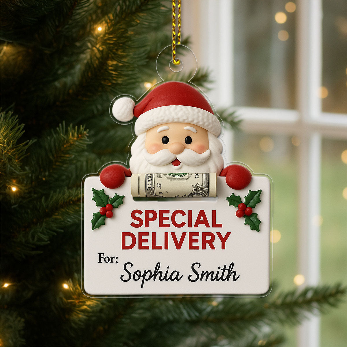 Personalized Nice List Dropout Acrylic Ornament Christmas Gift