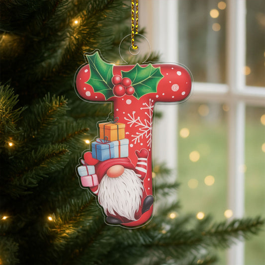 Ornament Christmas Initial Letter T copy Acrylic Ornament Christmas Gift