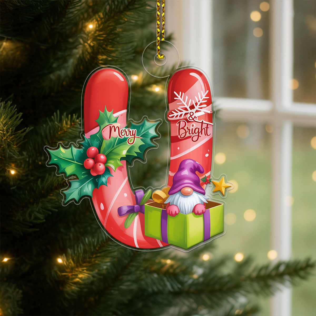 Ornament Christmas Initial Letter U Acrylic copy Acrylic Ornament Christmas Gift