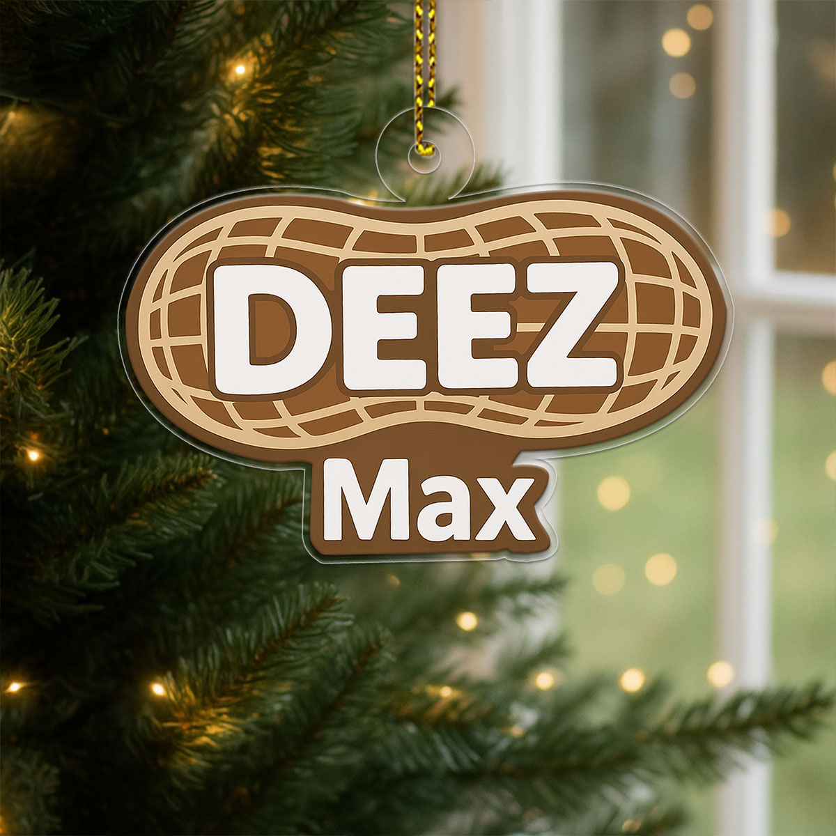 Personalized Deez Nuts Ornament, Funny Meme Gag Gift, Christmas Ornament, Holiday Humor Decoration, Adult Christmas Keepsake