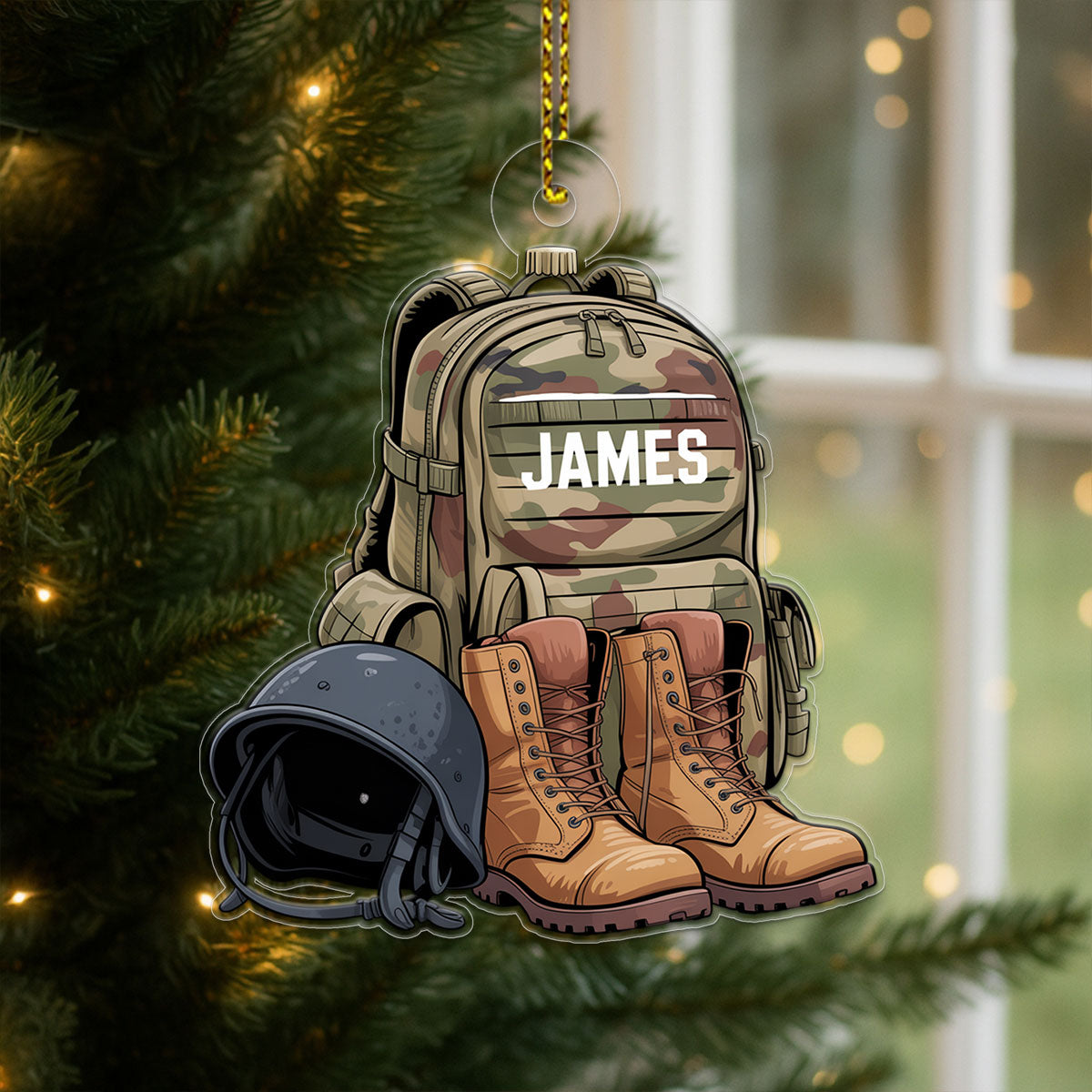 Personalized Military Uniform Acrylic Ornament Christmas Gift