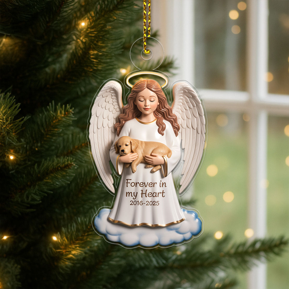 Personalized Pet Christmas Memorial Sympathy Gifts For Dogs, Cats copy Acrylic Ornament Christmas Gift