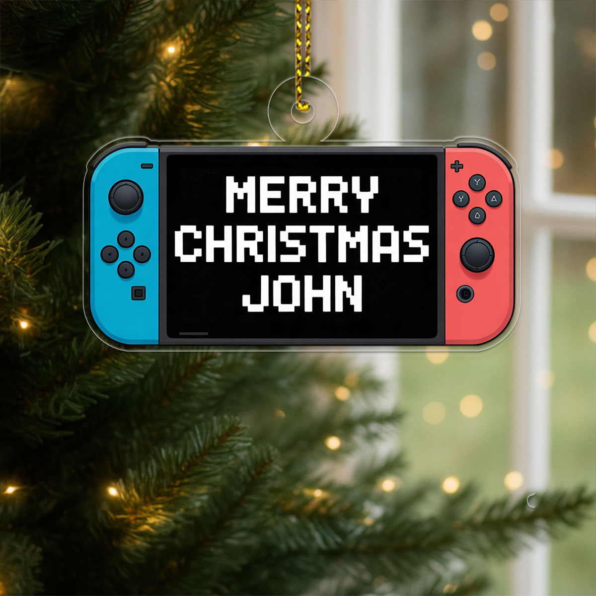 Personalized Video Game Ornament, Custom Gamer Christmas Ornament, Video Game Lover Gift, Holiday Decoration Keepsake, Unique Xmas Ornament