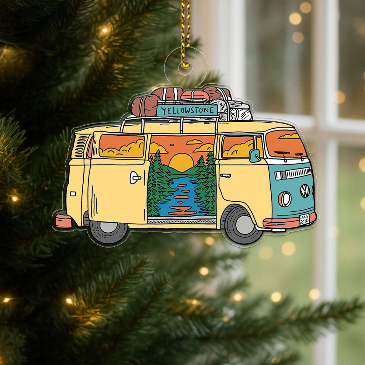 Yellowstone Road Trip Acrylic Ornament 4