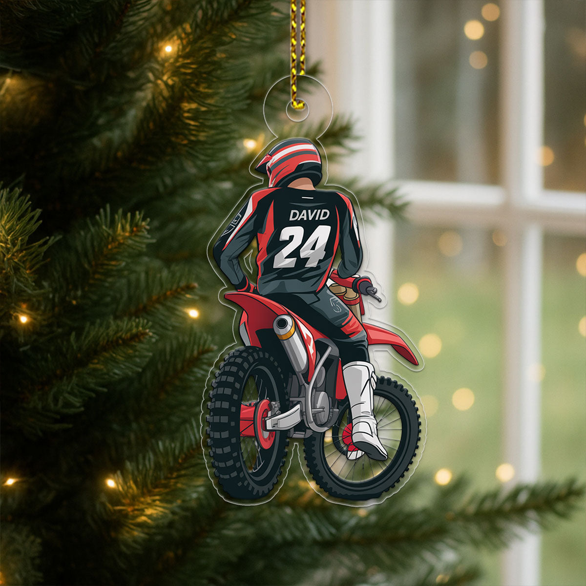 personalized ornament for Biker Racer-2 Acrylic Ornament Christmas Gift