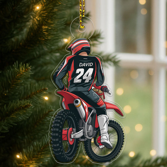 personalized ornament for Biker Racer-2 Acrylic Ornament Christmas Gift