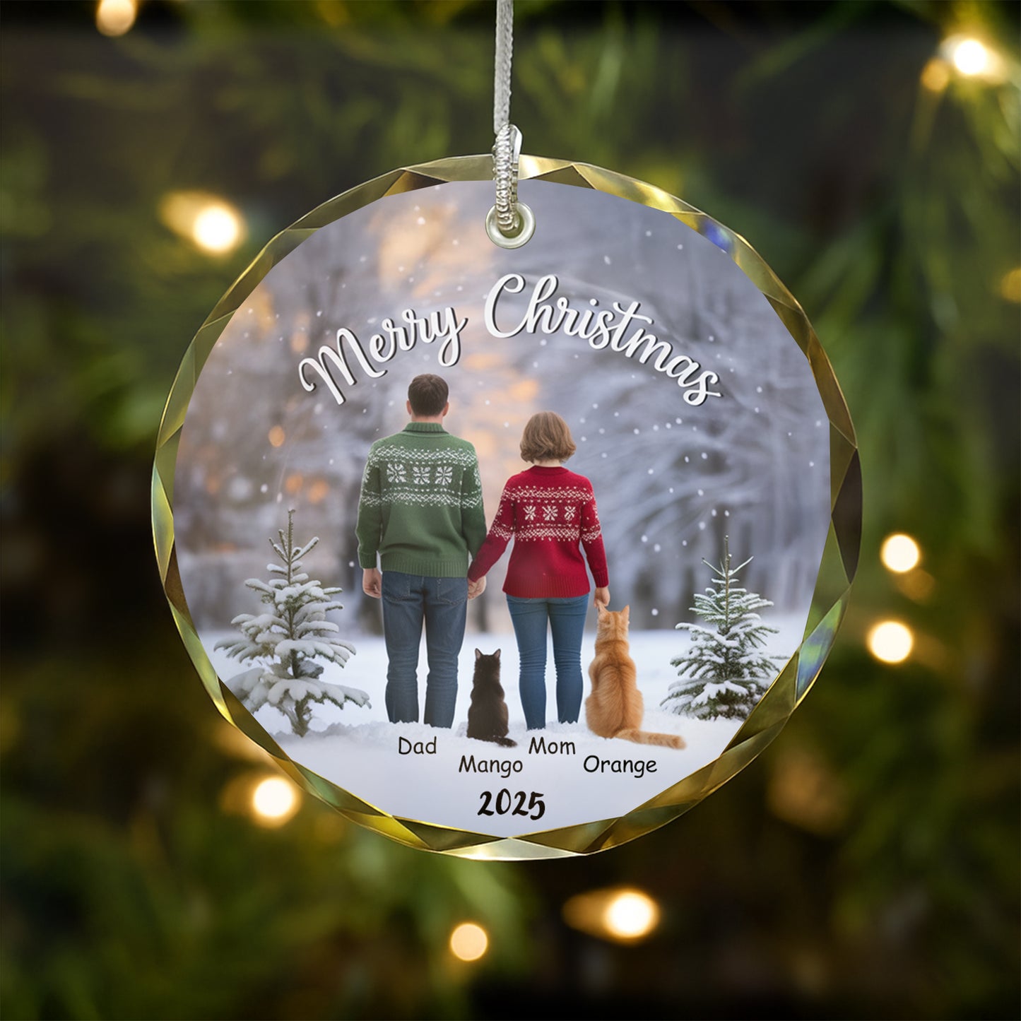 Personalize Family Christmas Ornament